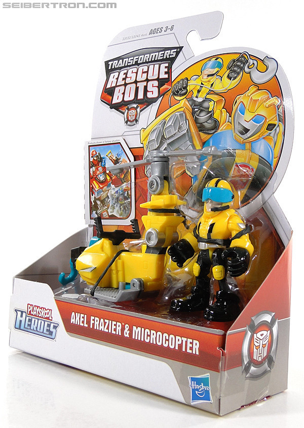Детская игровая фигурка Hasbro Аксель Фрейзер с микрокоптером Боты спасатели AxelMicrocopter Rescue Bots Gold - фото 4 - id-p1353003292