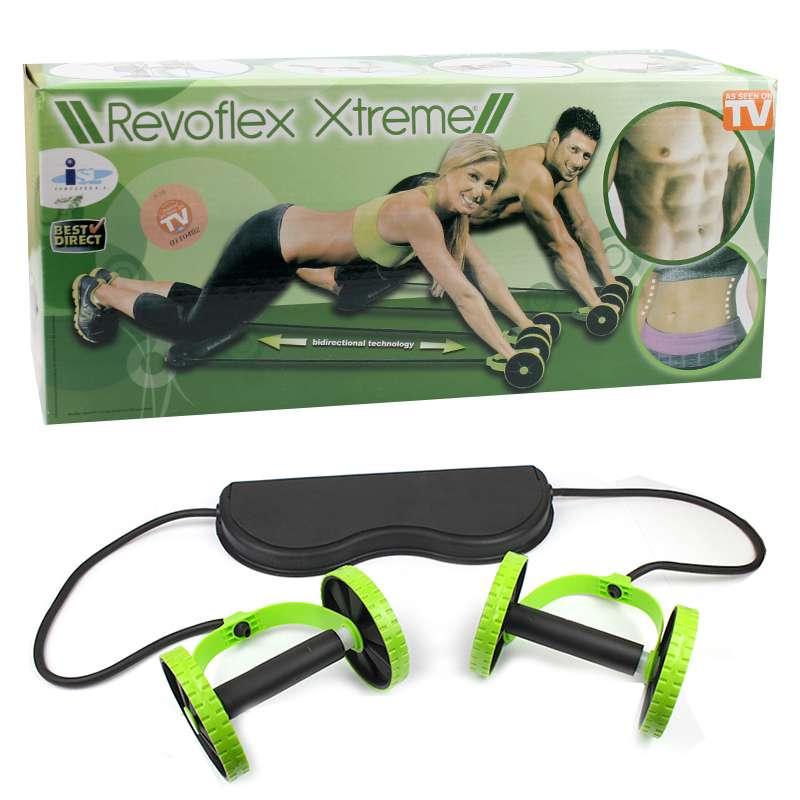 Универсальный силовой фитнес тренажер Revoflex Xtreme для всего тела ролики для пресса, спины, рук и ягодиц - фото 1 - id-p1353003331