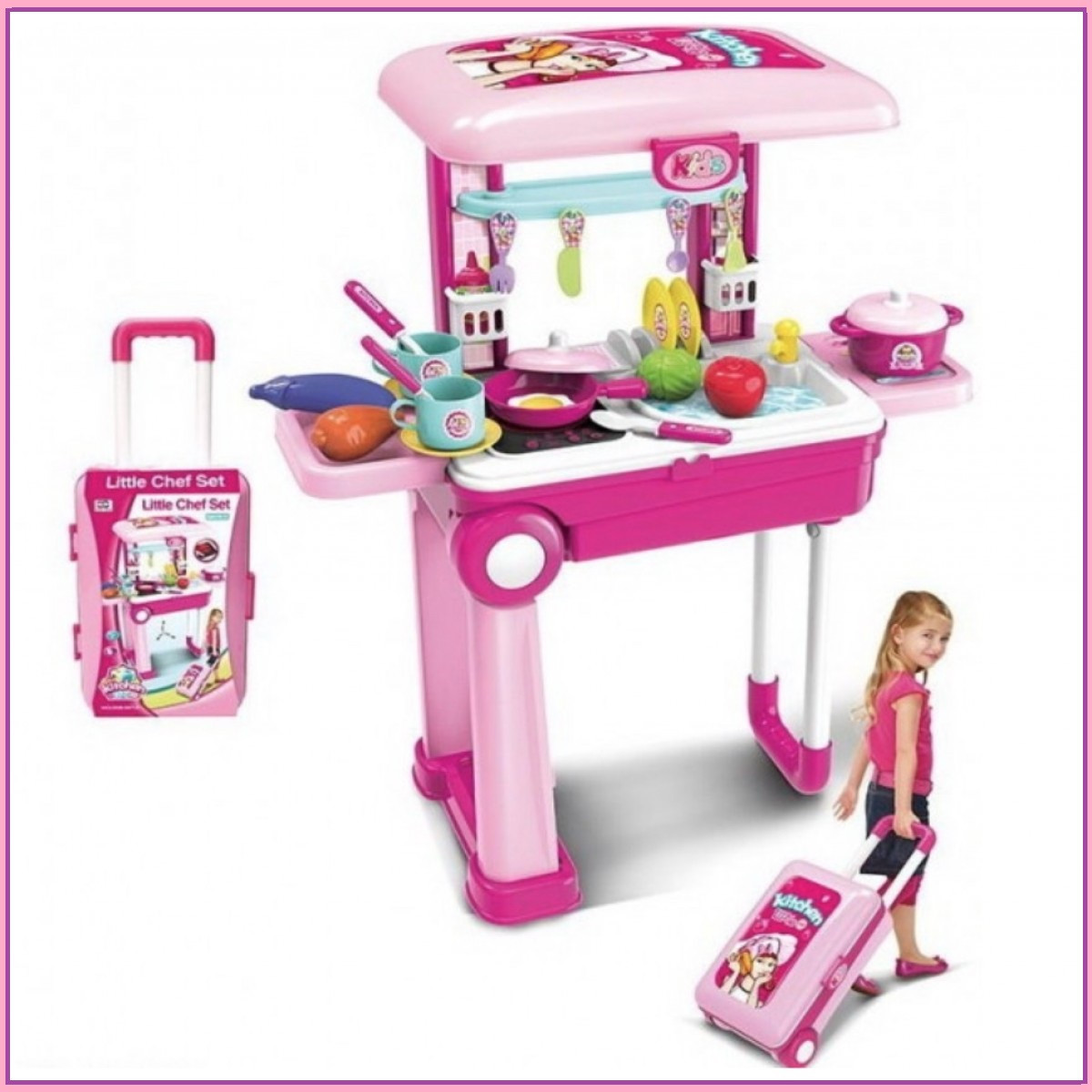 Ігровий набір дитяча кухня Little Chef Set у валізі, фото 1