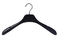Чорні матові плічка вішалка 46 см пластмасові для верхнього одягу