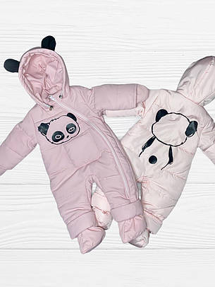 Дитячий комбінезон Панда 74 80 розмір — осінньо-весняний комбінезон для діток від народження, фото 1