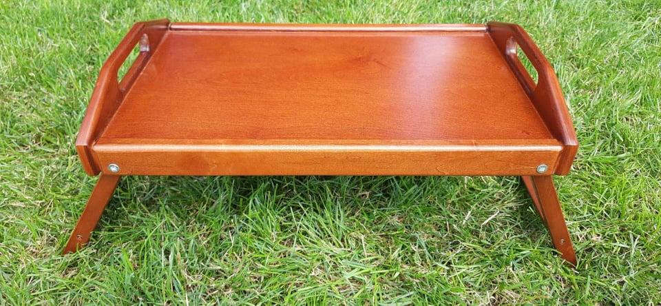 Столик для сніданку дерев'яний 52×32 см коричневий 52321