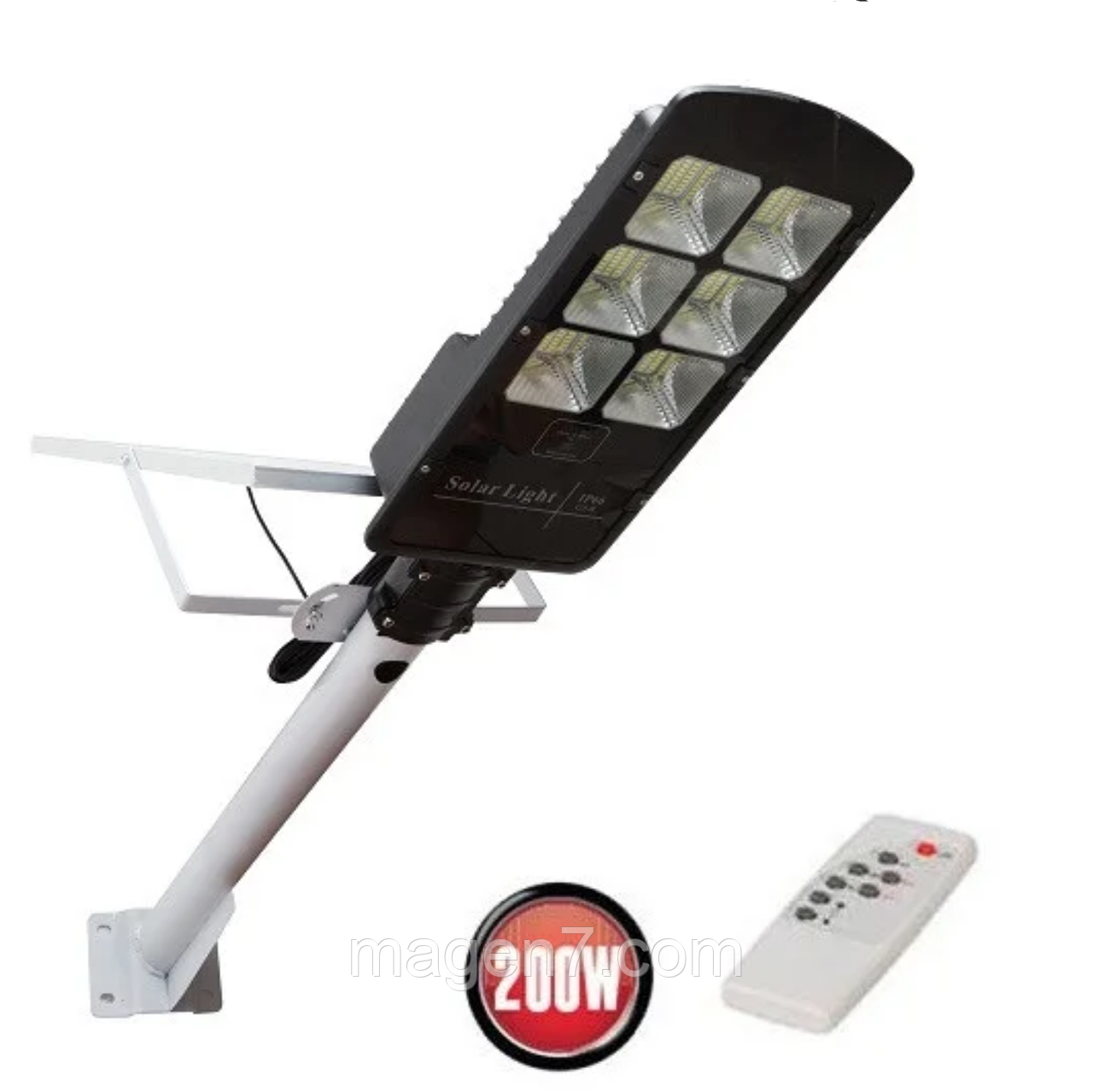 Уличный светодиодный LED прожектор фонарь Cclamp cl-7001 на 200 Ватт на солнечной батарее панелью + пульт - фото 9 - id-p1353064497