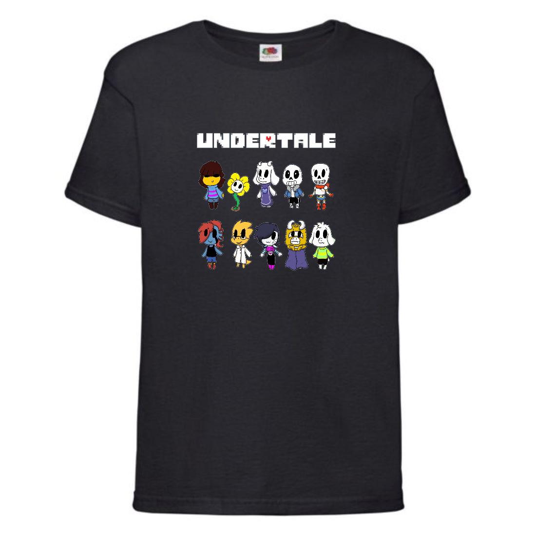 Футболка дитяча Андертейл 007 (Undertale) Чорна, розміри 104-116-128-140-152-164