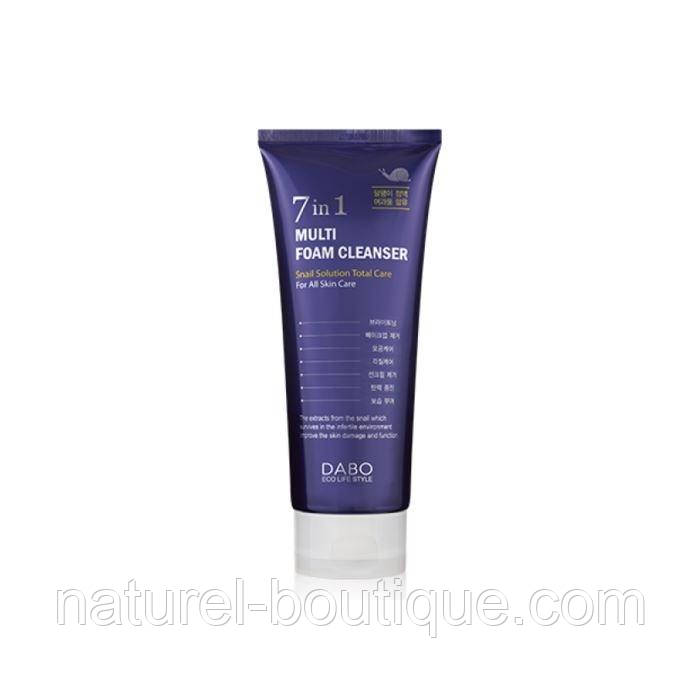 Пінка для вмивання обличчя Dabo 7 in 1 Multi Foam Cleanser
з екстрактом муцину равлика