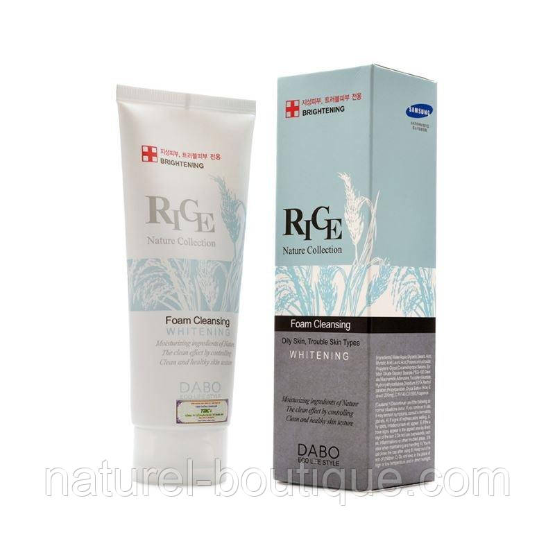 Пінка для вмивання обличчя Dabo Foam Cleansing Natural
Collection Rice з екстрактом рису