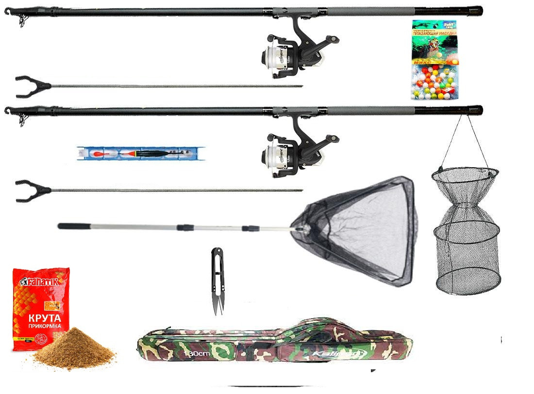 Набір рибальський вудка поплавцева Kaida карбон у складі + Черхол + Подарунок! у довжині, фото 1