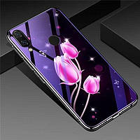 Чохол Glass-case для Huawei Nova 3 / PAR-LX1 бампер накладка Flowers