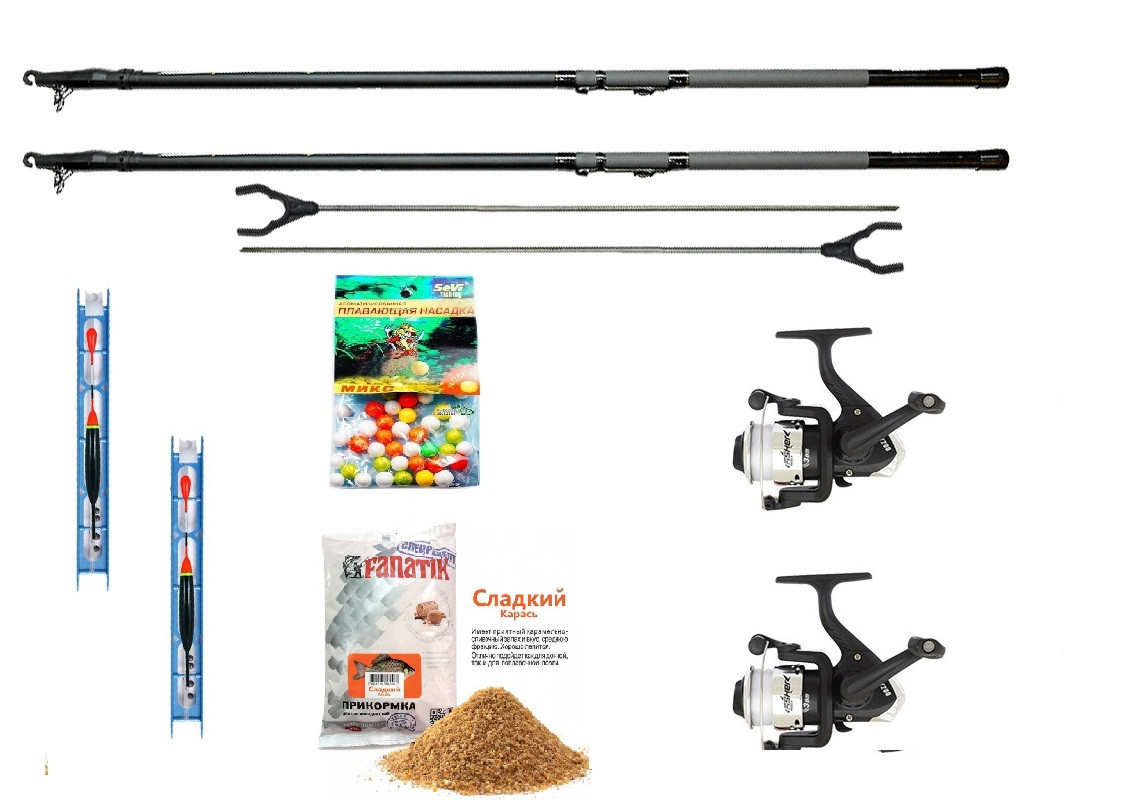 Набір Вудка поплавцева Kaida в складі 7 в 1 + Подарунок! у довжині, фото 1
