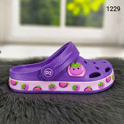 Крокси сабо дитячі для дівчинки білі Dago Style р-р 24-32, фото 2