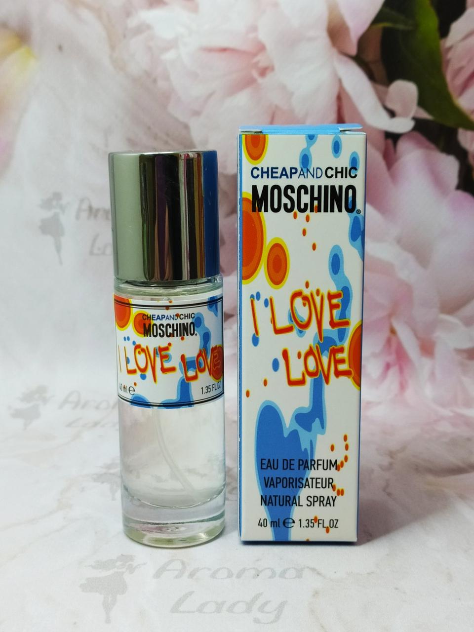 Жіночий міні парфуму Moschino I Love Love (Москіно Ай Лав Лав) 40мл