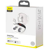 Bluetooth-навушники з кейсом Baseus WM01 Plus NGWM01P-02, білі, фото 8
