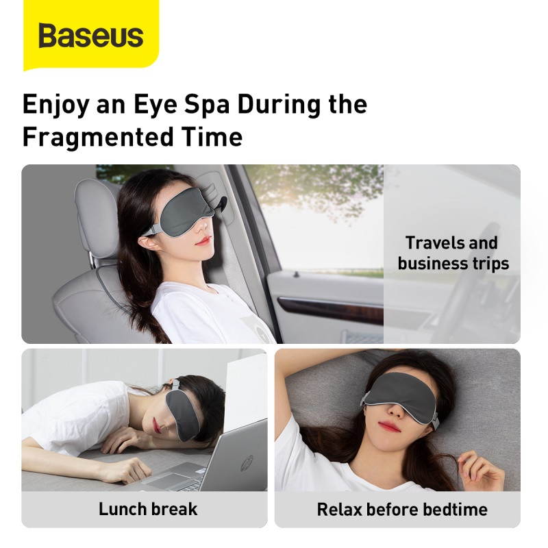 Маска для сна BASEUS Eye Cover FMYZ-0G, серая - фото 7 - id-p1353127185