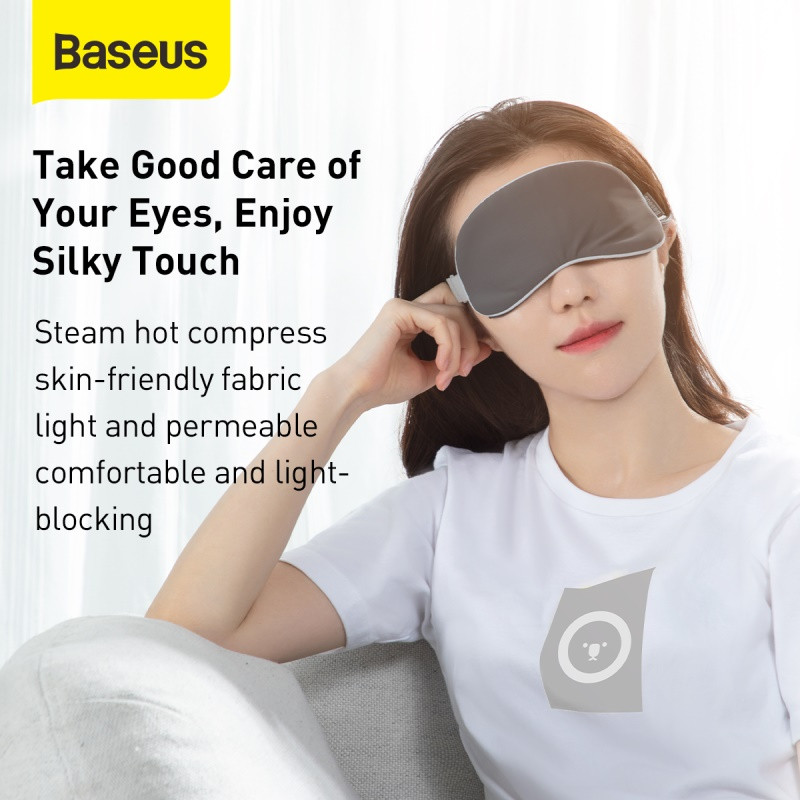 Маска для сна BASEUS Eye Cover FMYZ-0G, серая - фото 9 - id-p1353127185