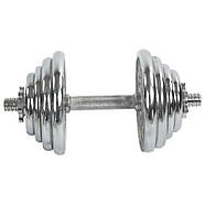 Гантелі 27 кг 2 шт. по 13.5 кг. розбірні хромовані HIGHQ SPORT (2 грифи l-35 см, хром. млинці), фото 3