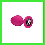 Анальний корок 8 см, втулка плеч із каменем, інтимні іграшки для ануса, фото 4