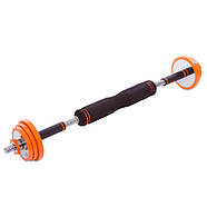 Набір 20 кг гантелей розбірні сталеві млинці в пласт.кейсі (в комплект.подовжувач грифа), фото 5