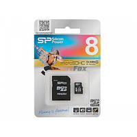 Карта пам'яті 8Gb SiliconPower microSDHC class 10 (adapter SD)