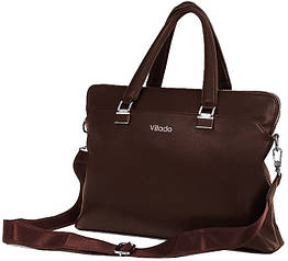 Жіночий діловий портфель з еко шкіри Villado коричневий