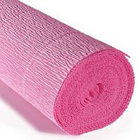 Гофрированная бумага светло-розовая (#554 Baby Pink) плотная качественная бумага креп Италия 180г 2,5м