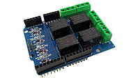 Модуль реле 4-канальный 5V плата расширения HIR-4102-L-5V для Arduino (17555)