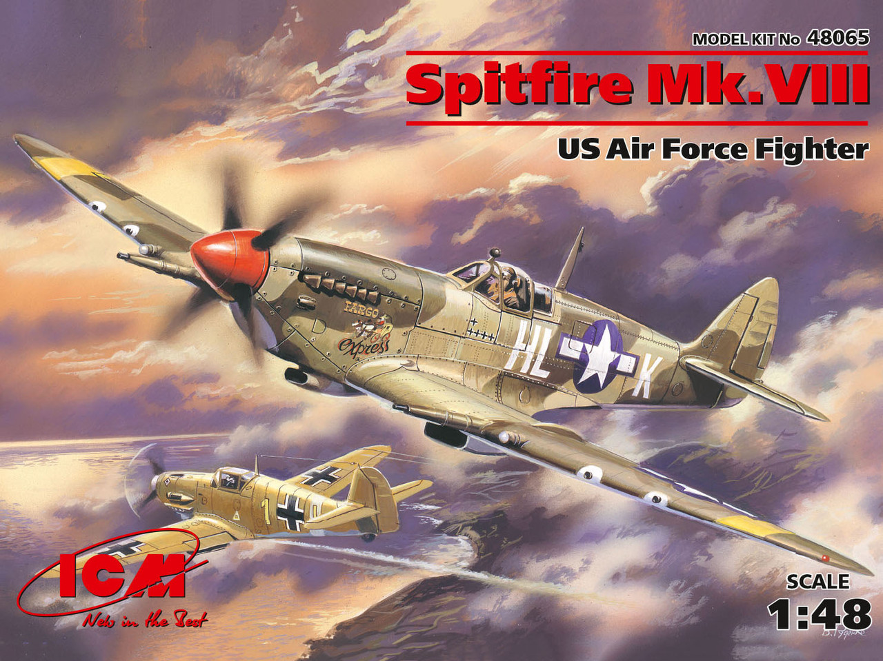 Винищувач Spitfire Mk. VIII. Збірна модель. 1/48 ICM 48065
