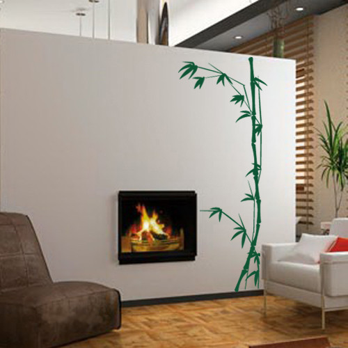 Інтер'єрна вінілова наклейка на шпалери Бамбук (самоклейка оракал наклейки рослини) матова 380х1000 мм, фото 1
