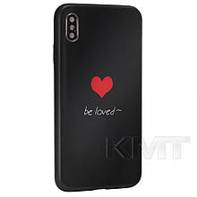 Чохол на телефон Glass with print TPU Case — Samsung A10 2019 — Be loved black
