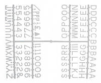 Набор символов для доски меню Beaumont 3/4 дюйма, 540 символов (3862W)