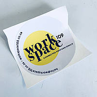 Тираж 100 шт. Печать наклеек стикеров Круглые размер 25х25 мм Самоклеящаяся бумага с просечками