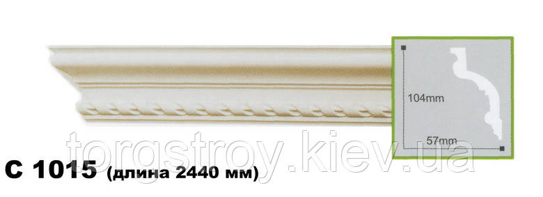 Карниз стельовий C1015, довжина 2,00м, Gaudi Decor, фото 1