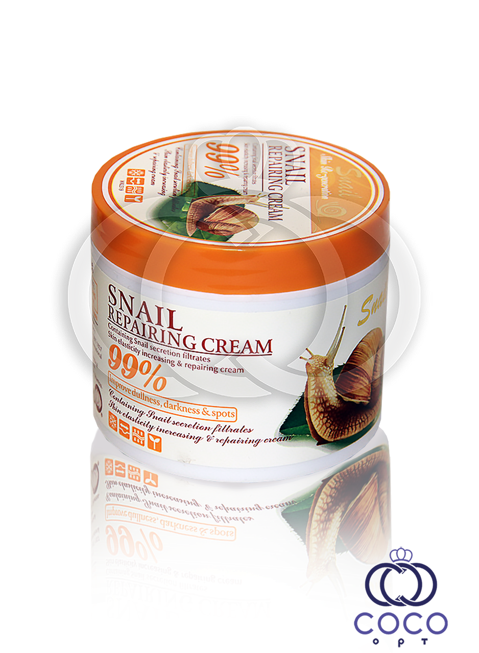 Крем для обличчя Wokali Snail Repairing Cream 99% з муцином равлики 115 G, фото 1