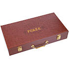 Набір для покера в шкірозамінник валізі PK300L на 300 фішок з номіналом (р-р 40х21х7,5 см), фото 4