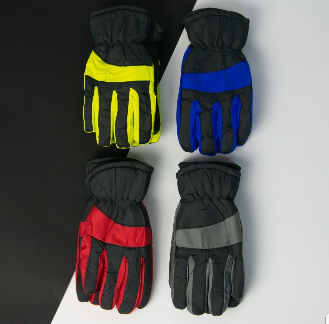 Теплі непромокальні рукавички дитячі 12-15 років 18 см сині