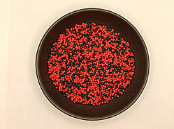 Кондитерська посипка цукрові кульки Червоні, Чорні (2 мм) - 50 грам