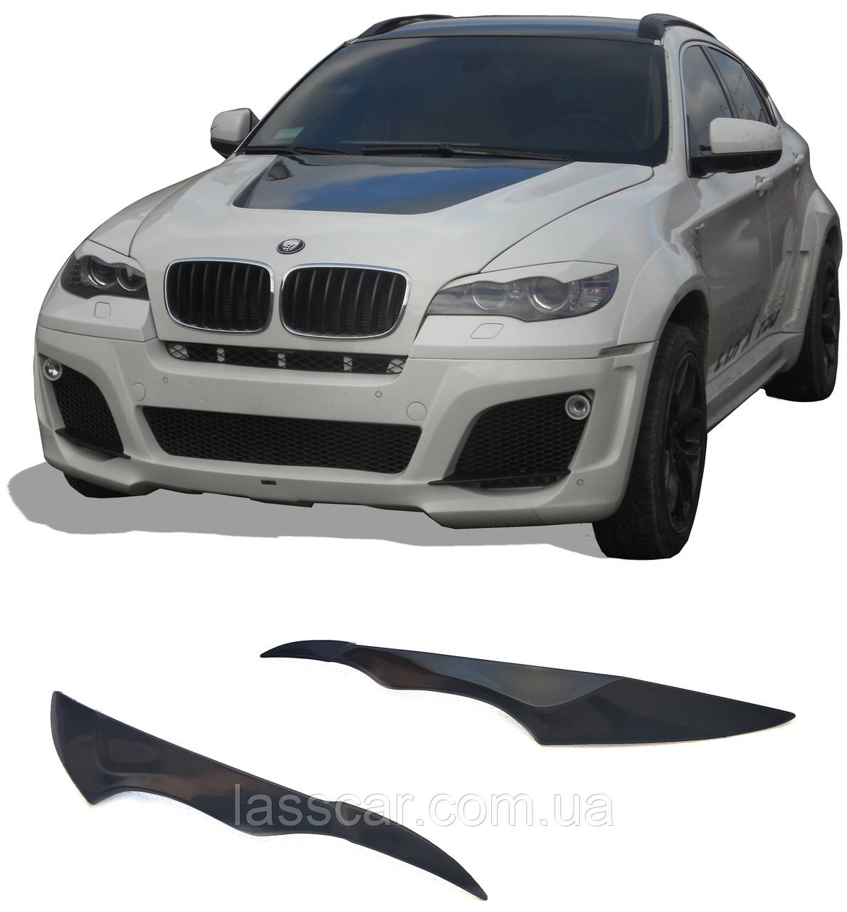 Накладка на фари Вії LASSCAR на BMW Е71 Х6 (дорестайлінг)