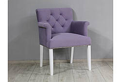 М'яке крісло Sovalle Рішельє, велюр світло-фіолетовий, ніжки білі 0453-08