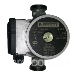 Elektomet 25 6 180мм насос циркуляционный