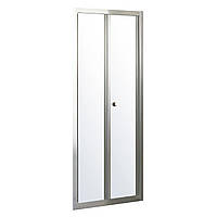 Двері 599-163-80 (h) bifold 80*195, профіль хром, скло прозоре 5 мм