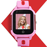 Детские умные часы Smart Baby Watch JETIX DF100 4G LTE влагозащищенные с поддержкой Bluetooth гарнитуры (Pink)