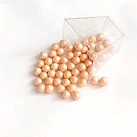 Перламутровые шарики персиковые (диаметр 10) - 10г