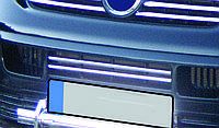 Накладка на решетку бампера (нижнюю решетку) Volkswagen Т5 (фольксваген т5), нерж. 2 шт