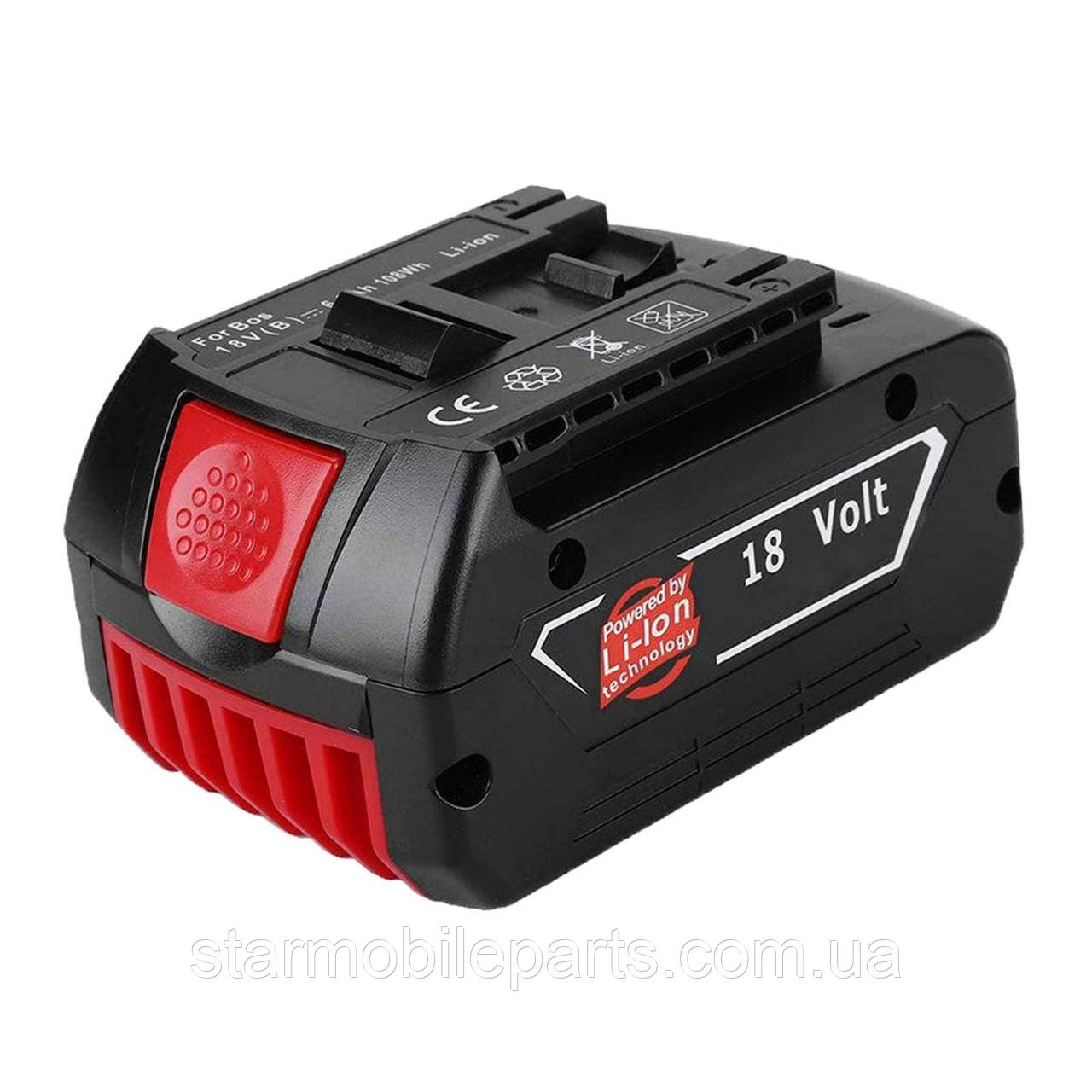 Акумулятор для електроінструменту Bosch BAT610G/BAT618/BAT620/Bosch GBA (Li-ion 18V 5.0 Ah)