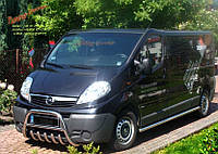 Кенгурятник (кенгурин) Opel Vivaro (Опель Виваро), нерж, без надписи