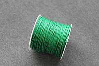 Шнур вощеный, диаметр 1 мм, 1 м, зеленый