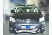 Накладка на нижнюю решетку (передний бампер) Trend Volkswagen CADDY (2010 > ), 3 части. нерж. OmsaLine