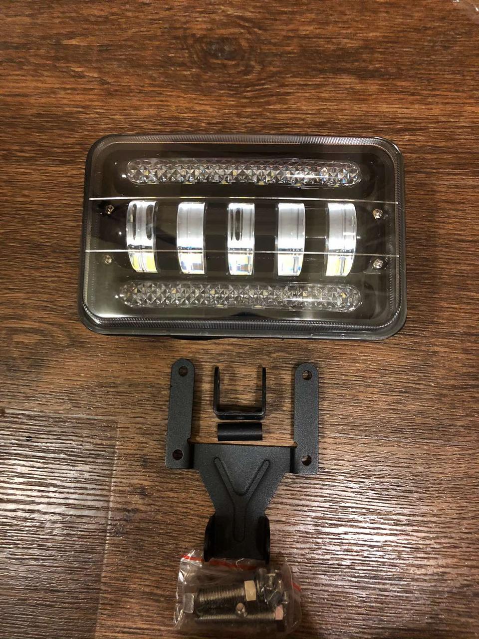 Світлодіодна Фара 75W СТГ Світлодіодна led панель 75 Вт ближнє світло лід балка + ходовий вогонь, фото 1