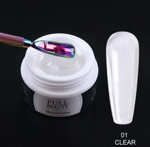 Гель прозорий конструювальний Full Beauty Clear No01 15ml+пензлик