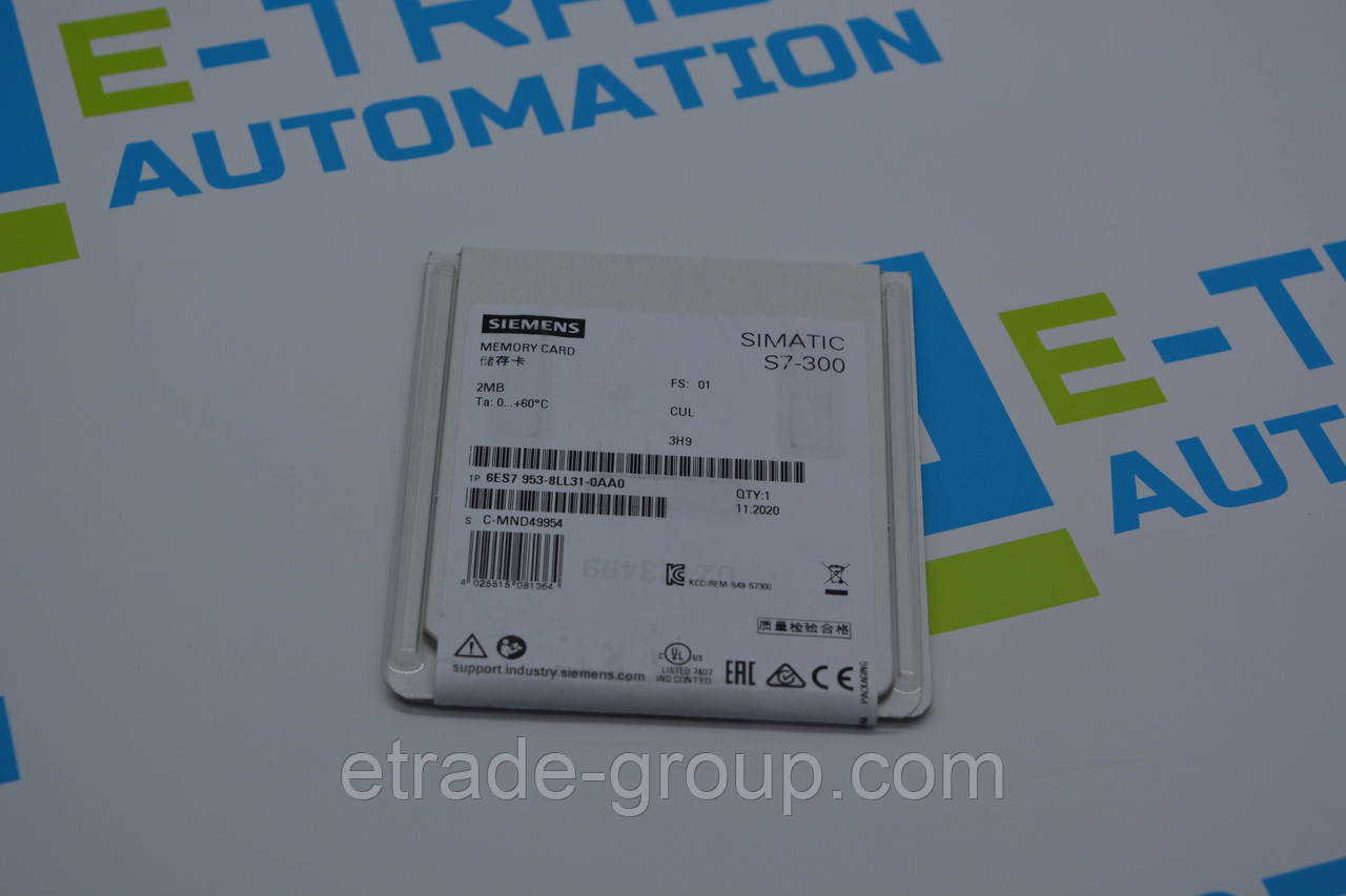 Карта пам'яті SIMATIC S7-300 /C7/ ET200 Siemens 6ES7953-8LL31-0AA0, фото 1