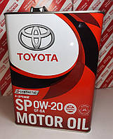 ОРИГИНАЛЬНОЕ Масло моторное Toyota Motor Oil SP 0W-20 4 л, синтетическое SP GF-6A Тойота (08880-13205), Япония